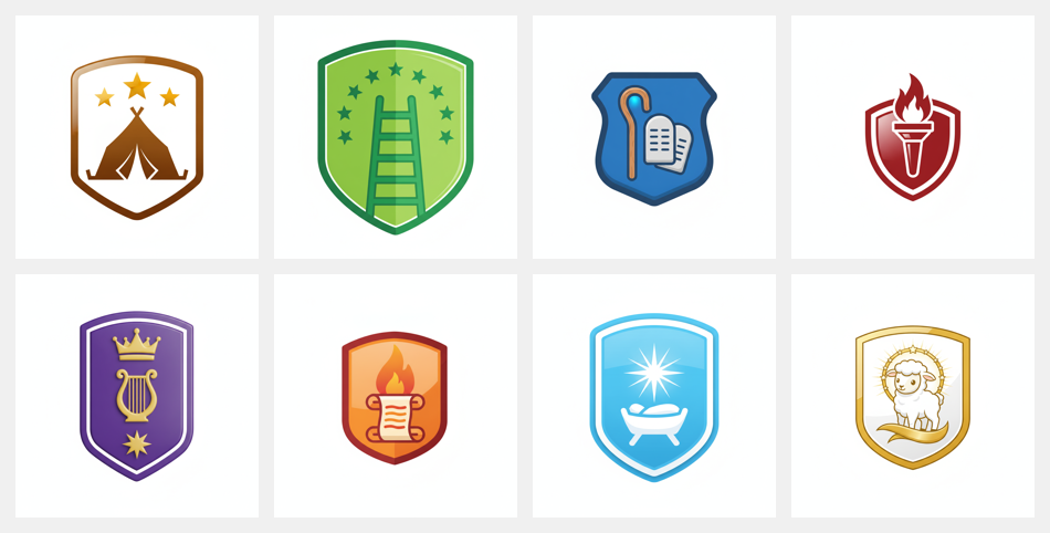 Escudos das 8 seleções da Copa do Reino